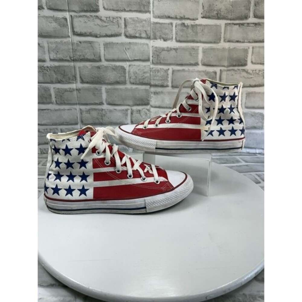 Converse American Flag USA High Top All Star Shoes Junior 6 Women's Size 7.5